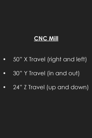 CNC Mill, 50 inch X Travel, 30 inch Y Travel, 24 inch Z Travel